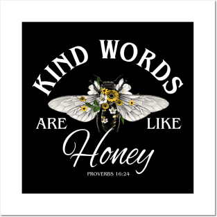 Kind Words Are Like Honey Bible Verse Christian Prayer Gift For Men Women Posters and Art